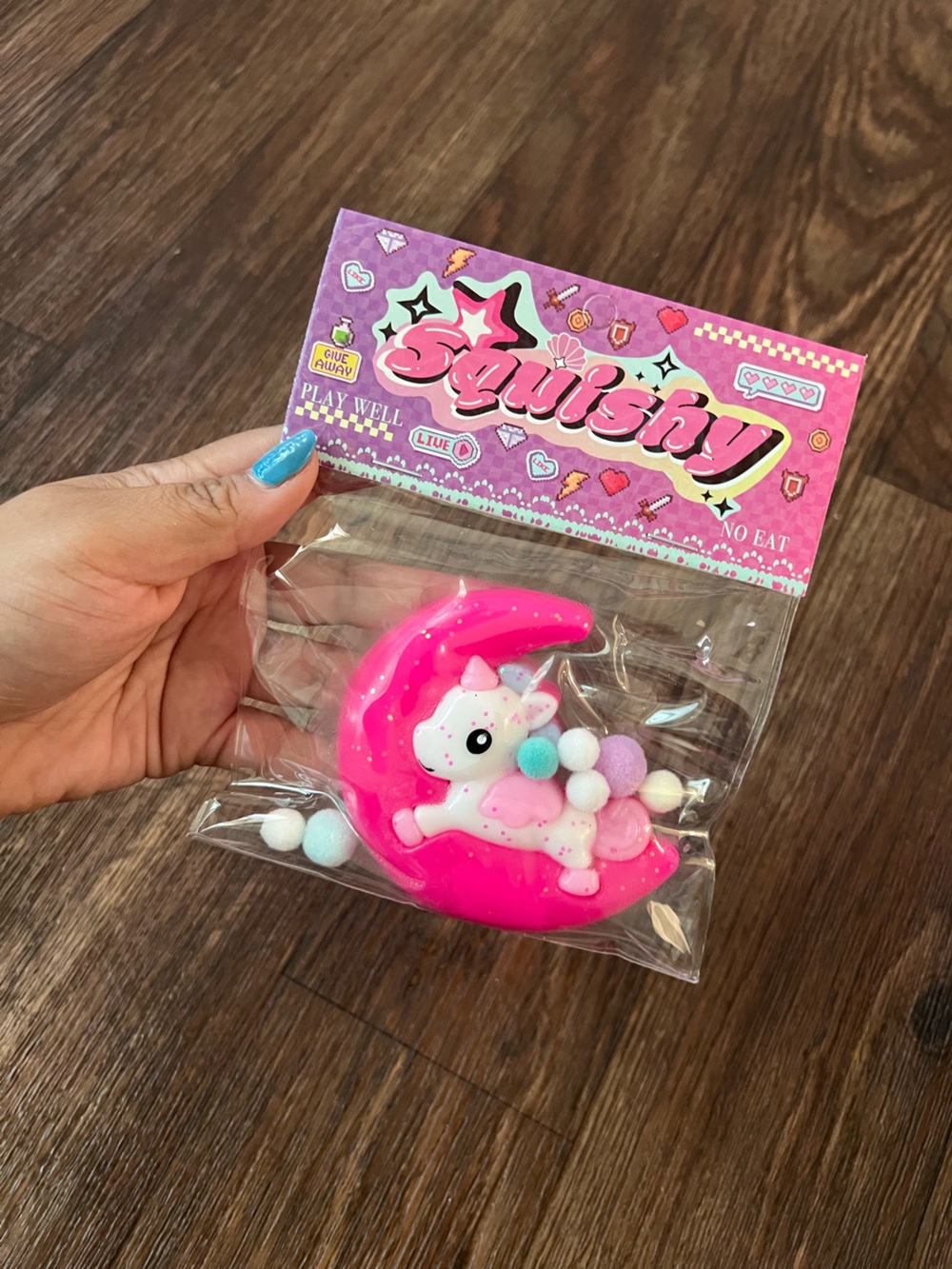 🦄🩷 Pink Unicorn Moon Squishy